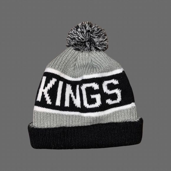 47 Brand LA Kings Hockey Pom Pom Knit Beanie - Picture 2 of 3